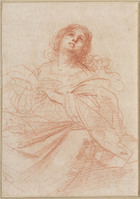 H 035
<br/>
Maria, zittend, de handen gevouwen, opziend
<br/>
<em>Guercino (1591-1666)</em>